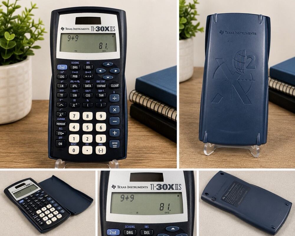 Texas Instruments TI-30X IIS Scientific Calculator Tested w/ Slide Cover